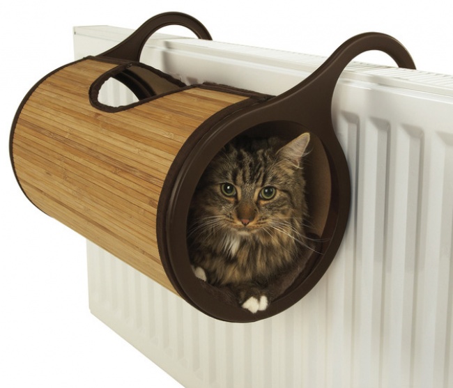 Objectos para gatos - casa esconderijo para aquecedor