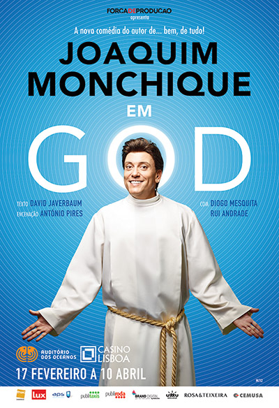 Passatempo - Ganhe 3 Bilhetes Duplos para a peça GOD com Joaquim Monchique