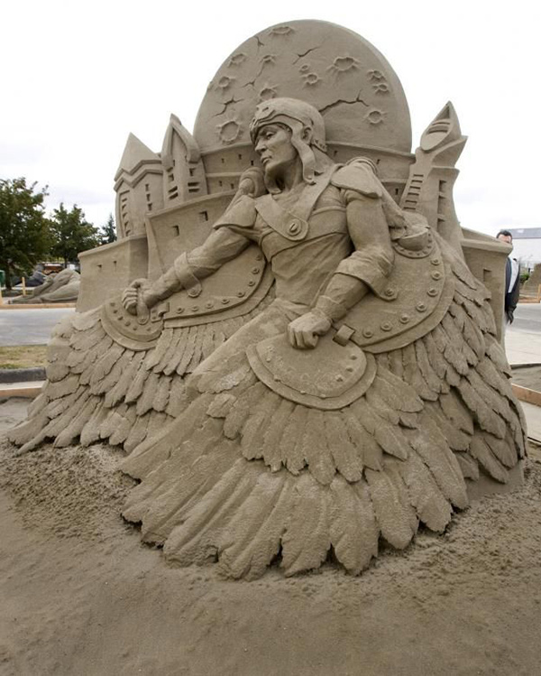 Esculturas de areia - Icarus II, Dan Belcher