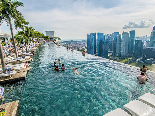 As piscinas mais fabulosas do mundo - Marina Bay Sands As piscinas mais fabulosas do mundo - Marina Bay Sands