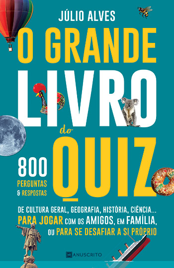 Capa do livro O Grande Livro do Quiz, de Júlio Alves -edição Manuscrito Capa do livro O Grande Livro do Quiz, de Júlio Alves -edição Manuscrito