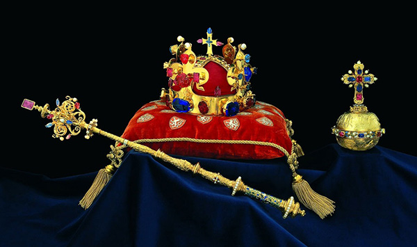 Jóias da coroa - conjunto de jóias da realeza da República Checa