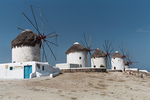 Moinhos encantadores - Mykonos, Grécia Moinhos encantadores - Mykonos, Grécia