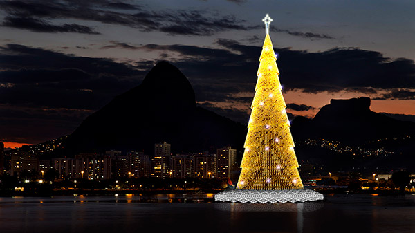 As árvores de Natal mais espectaculares do mundo- Lagoa Brasil