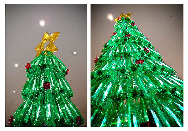 Árvores de Natal diferentes - 8 sugestões ecológicas - Com garrafas de plástico