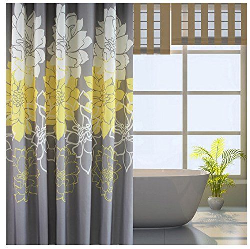 10 cortinas primaveris para alegrar a sua casa de banho - Estampados com enormes flores
