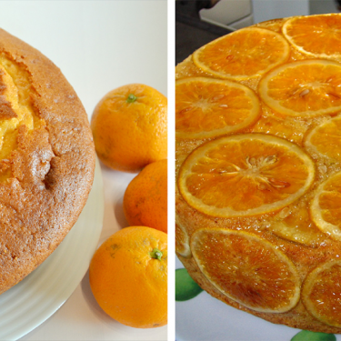 Bolo de laranja e sementes com cobertura soalheira