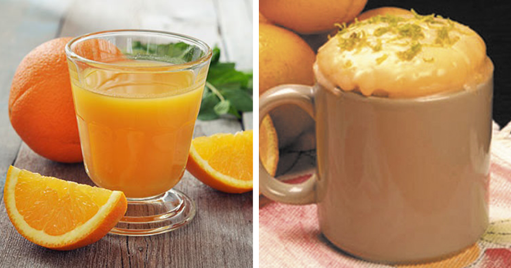 7 Benefícios da laranja + bolo de laranja na caneca