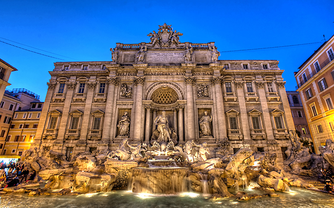 Monumentos mais fotografados do Mundo - Fontana de Trevi, Roma, Itália