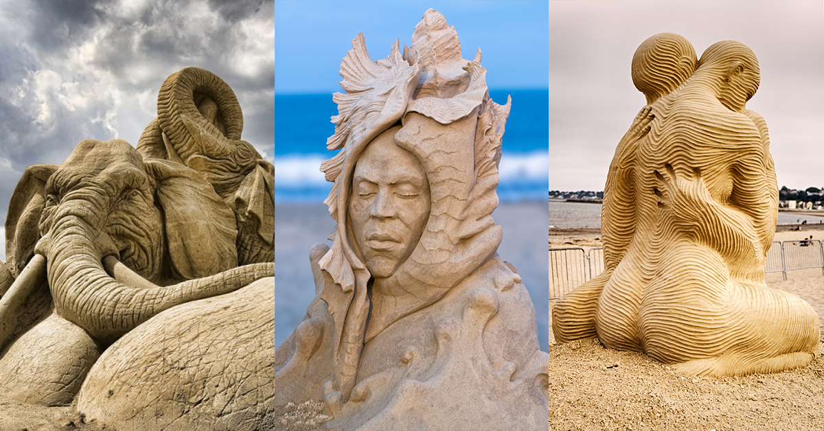10 esculturas de areia inacreditáveis